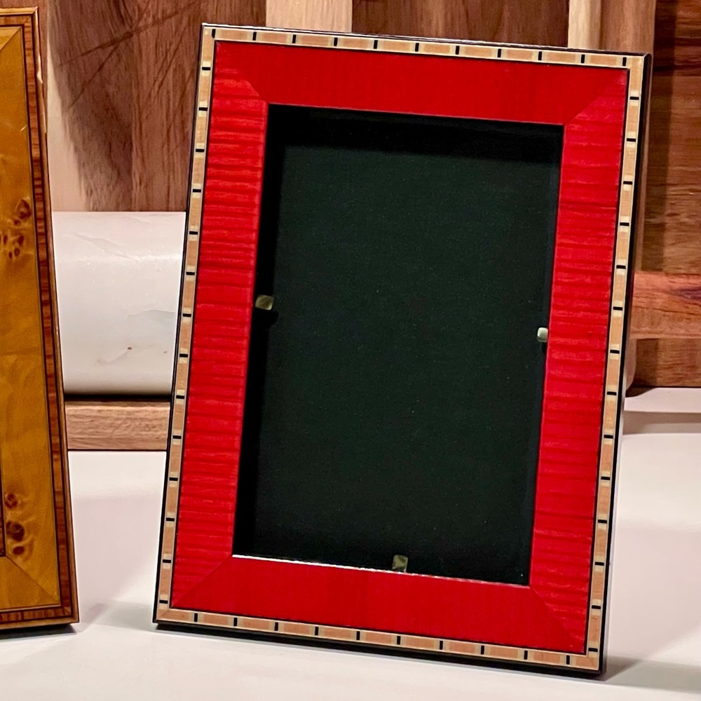 ❤️Addison Ross Art Deco Luxury Red Lacquer Picture Frame 4x6 | Made in England - Picture 4 of 6